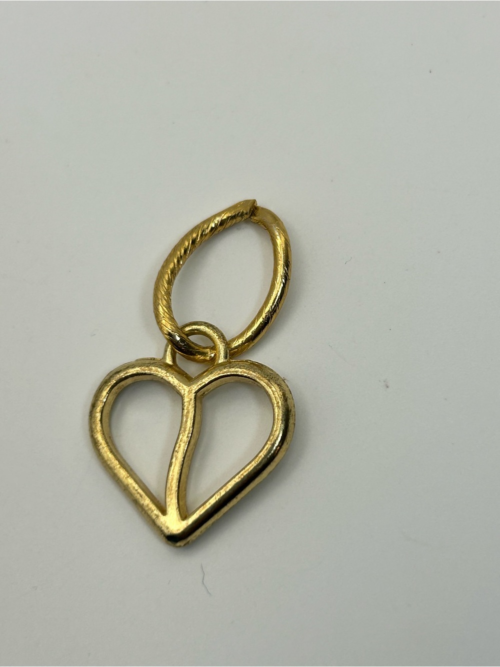 Gold-Tone Butterfly & Heart Pendants Orange Sparkle About 1.5" Drop - Picture 7 of 8